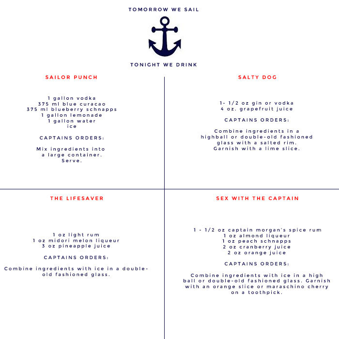 Nautical Themed Cocktails