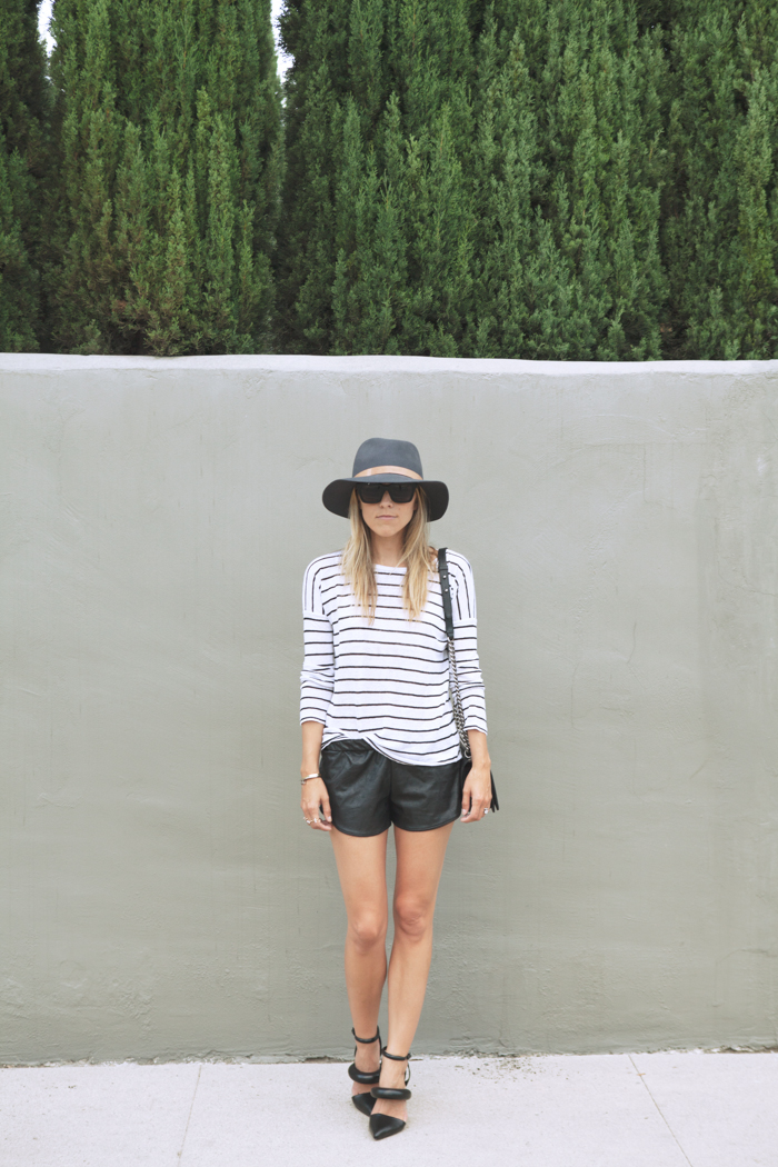 Stripe Top with Hat