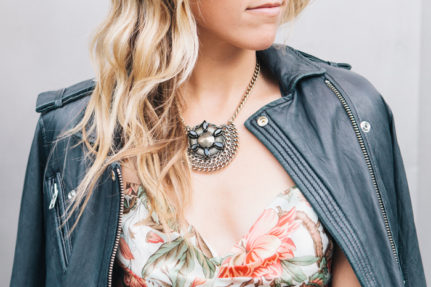 Teaming Up Floral & Leather