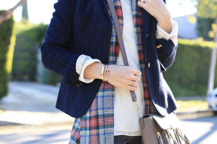 Plaid and Navy Jacket