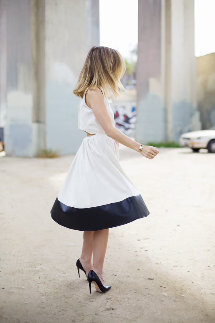 White dress twirl