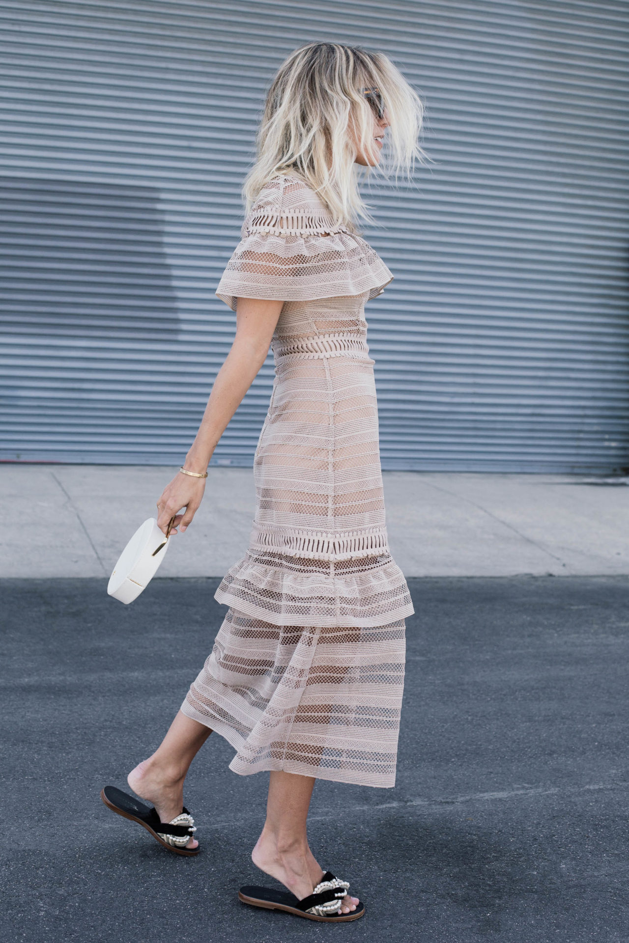 Nude Dresses and Evening Sandals - Damsel In Dior