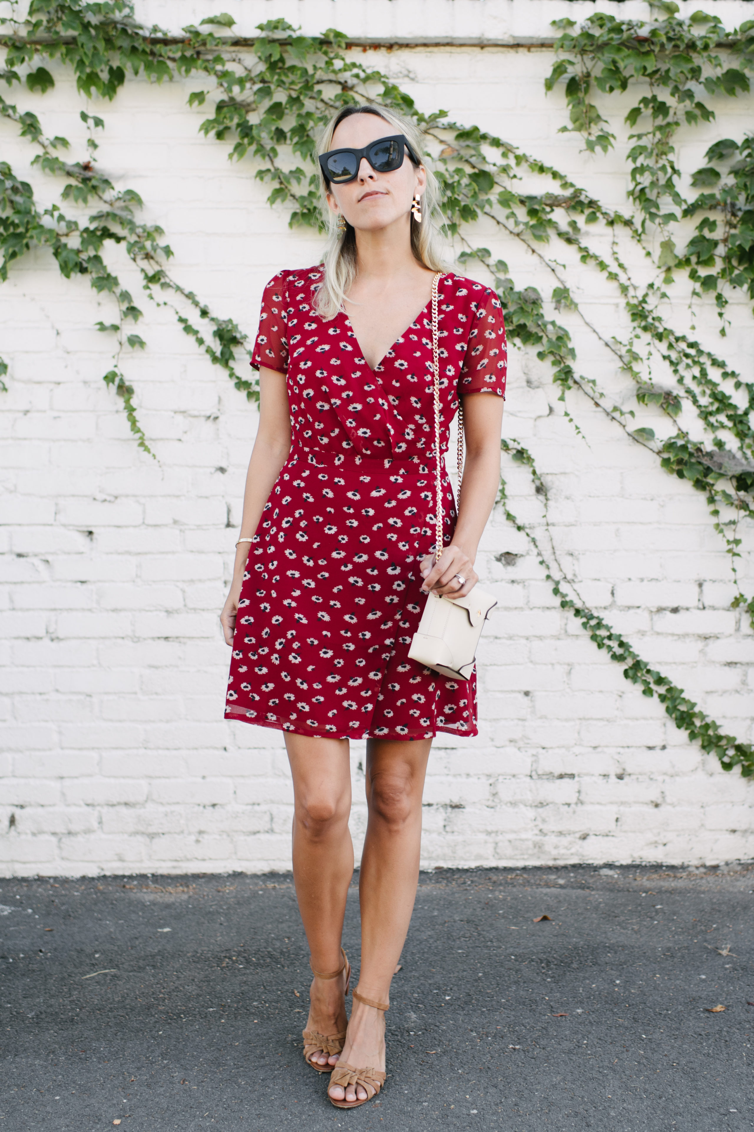 Red Floral Dress in August - Damsel In Dior