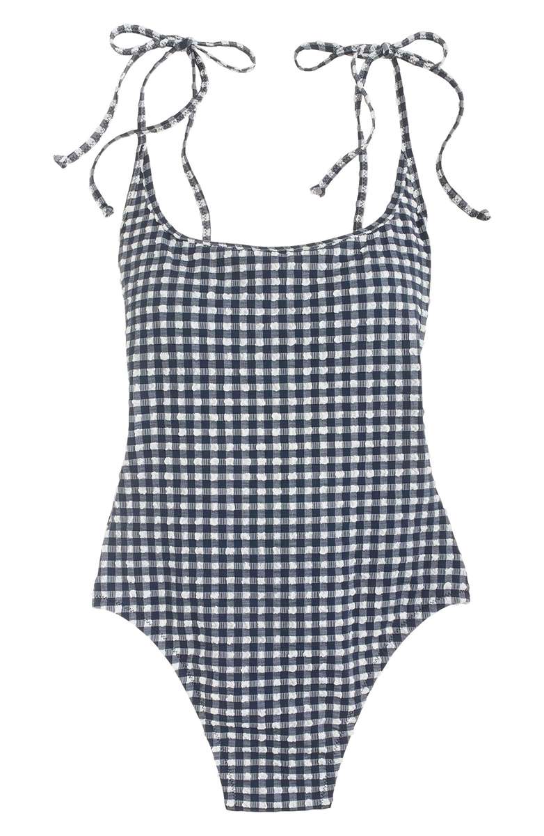 Tie Shoulder One-Piece Swimsuit - Damsel In Dior
