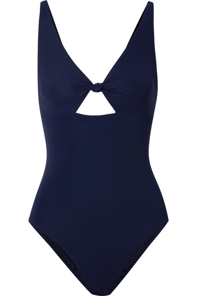 Knotted cutout swimsuit - Damsel In Dior